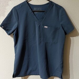 FIGS women’s scrub top. Medium. PO# 1430. Dark Harbor. Excellent condition